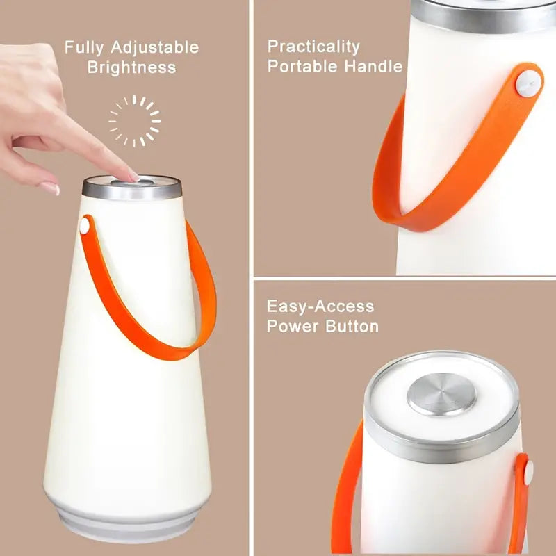 Touch Sensor USB Rechargeable LED Night Lamp (1Pc)