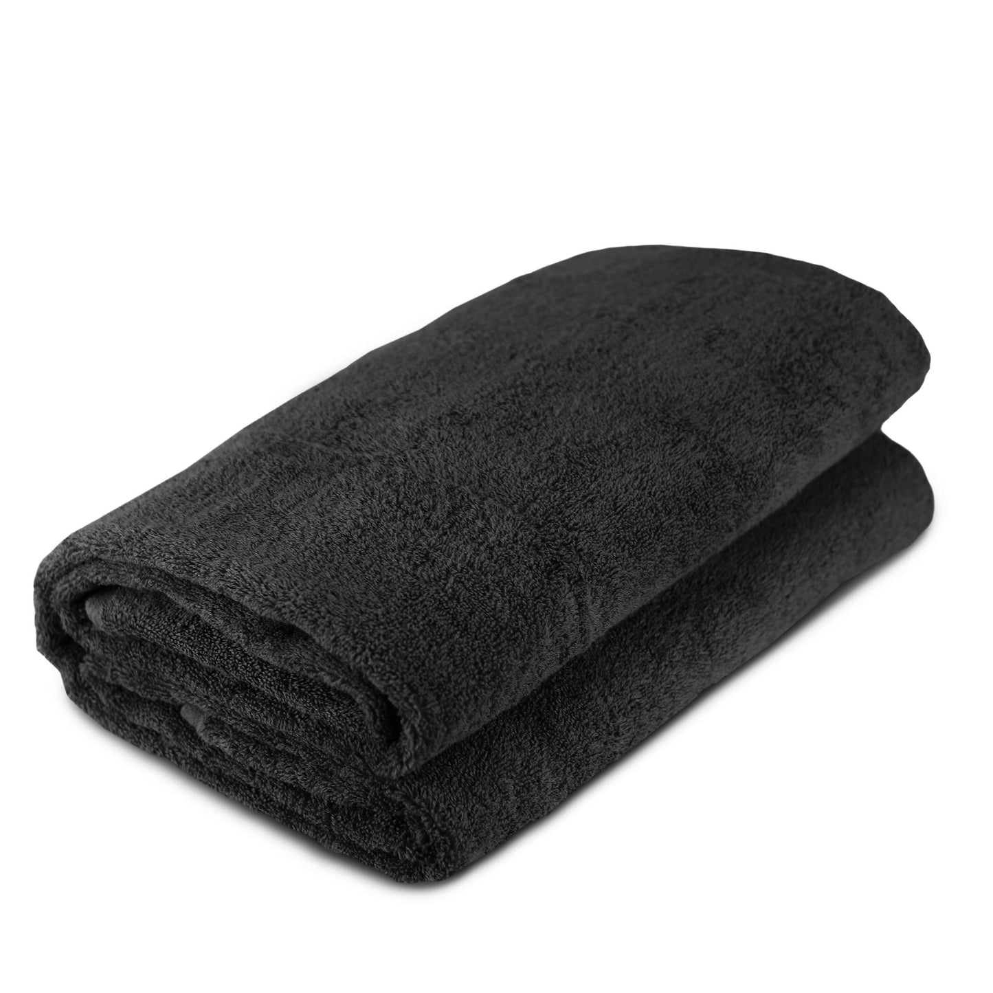 Turkish Cotton Luxury Bath Sheet – Black, 40”×80”, Hotel & Spa Quality