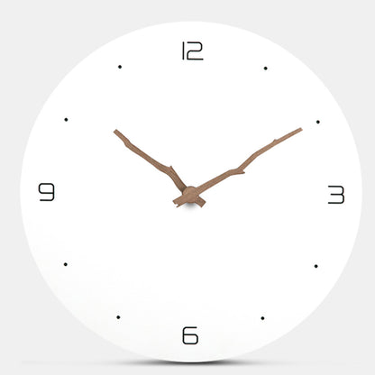 Nordic Style Wooden Wall Clock - Round Design