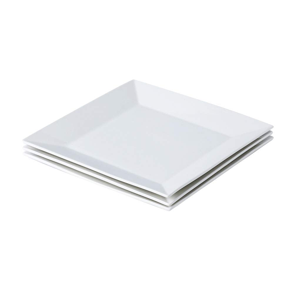 Porlien Classic Square 9.7-inch Dinner Plate Set of 3
