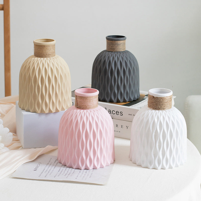 Plastic Origami Vase Desktop Decor