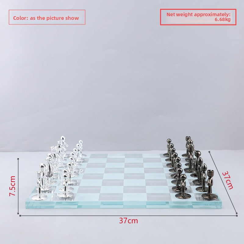 Crystal Chess Board Decor
