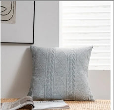 Argyle Jacquard Pillowcase for Soft Cushion Inserts