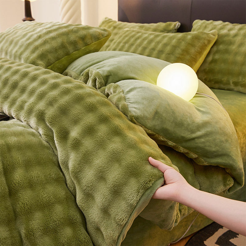 Flannel Fleece-Lined Bedding Set
