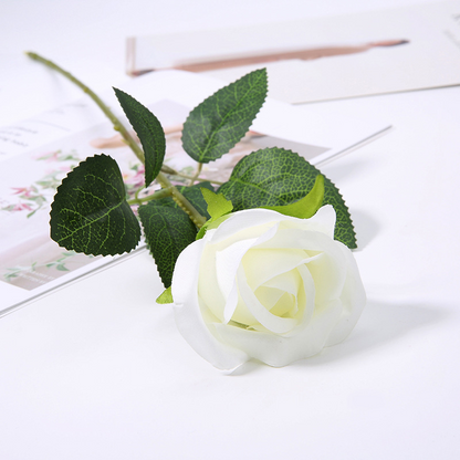 Flannel Rose Faux Flower Decor