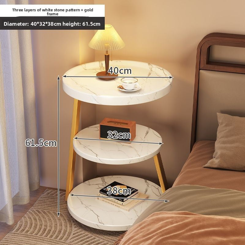 Round Multifunctional Side Table with Medieval Design