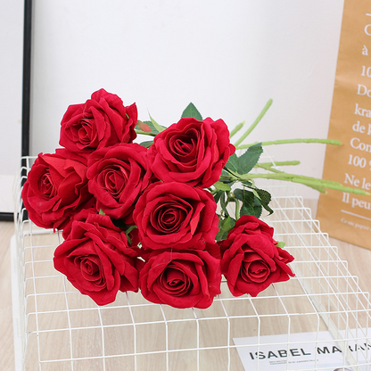 Flannel Rose Faux Flower Decor