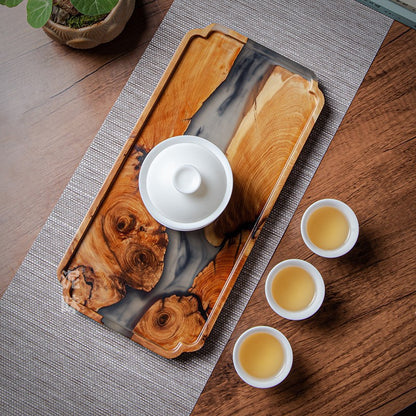 Japanese Style Handmade Wooden Dry Bubble Tea Tray