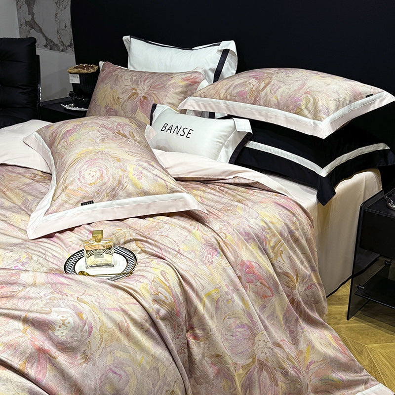 Premium Cotton Printed Four-Piece Bedding Set