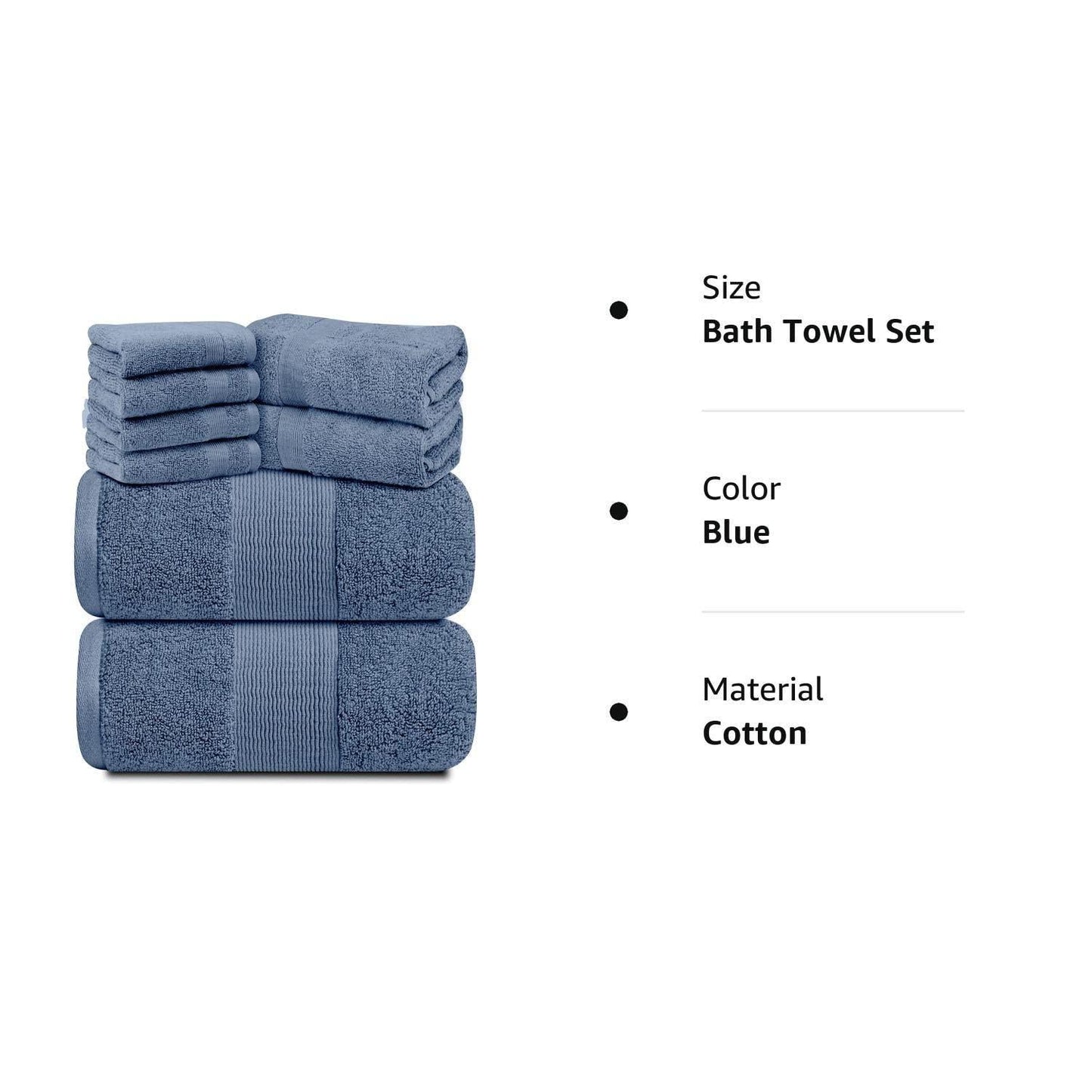 Resort Collection Luxury Bath Towel Set of 8