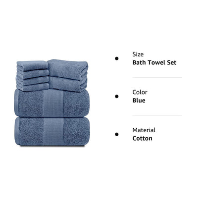 Resort Collection Luxury Bath Towel Set of 8