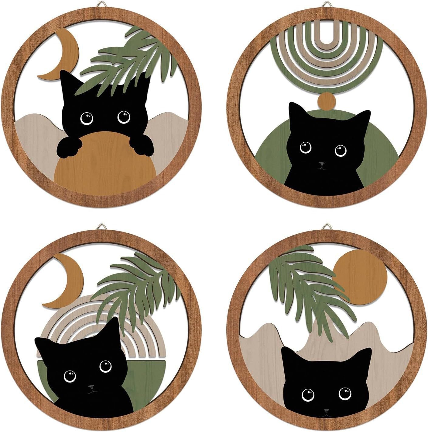 Bohemian Wooden Wall Hanging Decor Set