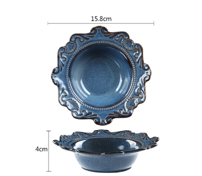 Creative Baroque European Tableware Set (Dinner Plates & Bowls)