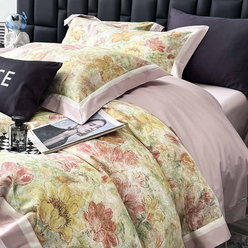 Premium Cotton Printed Four-Piece Bedding Set