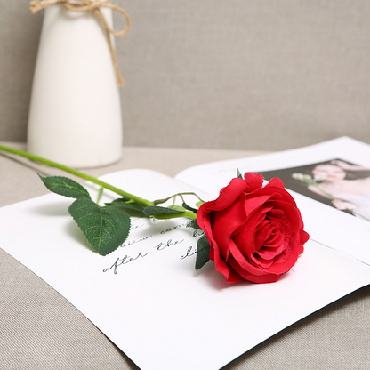 Flannel Rose Faux Flower Decor