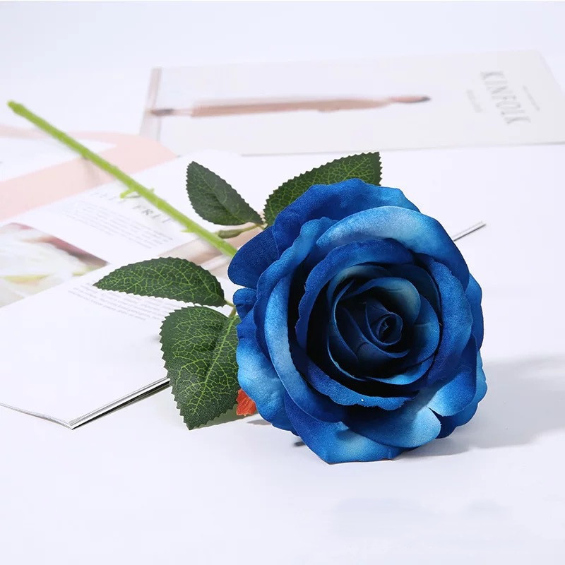 Flannel Rose Faux Flower Decor