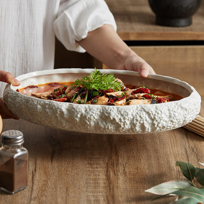 Rock Pattern Porcelain Soup Plates