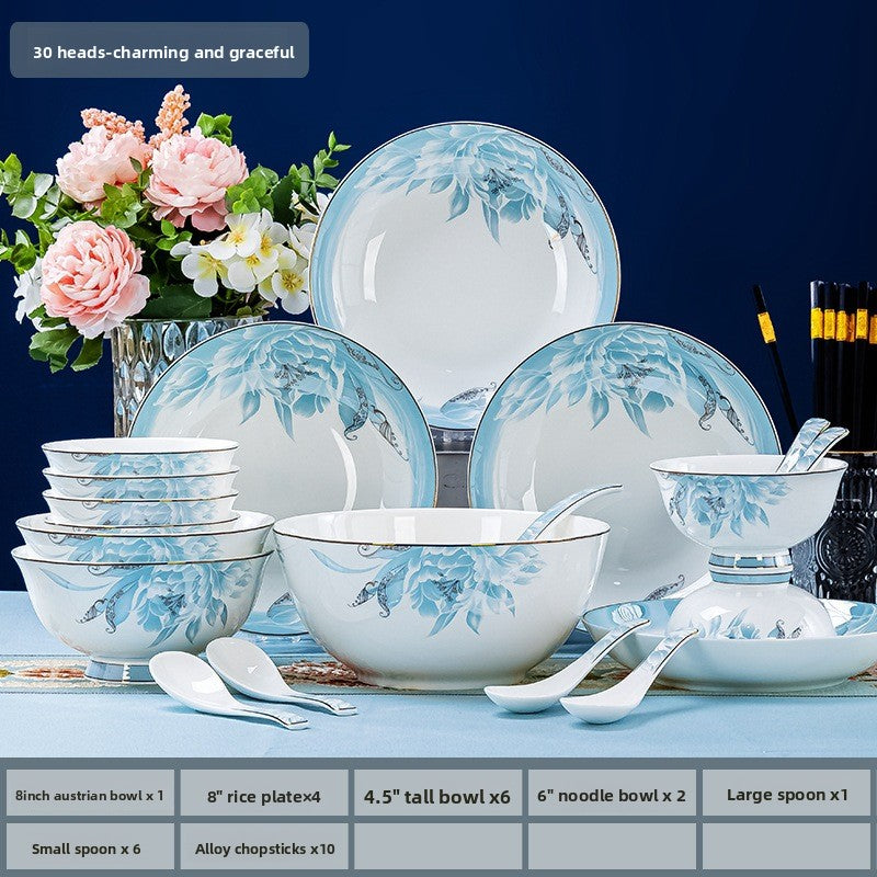 European Style Bone Bowl and Chopsticks Set