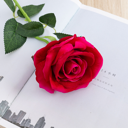 Flannel Rose Faux Flower Decor