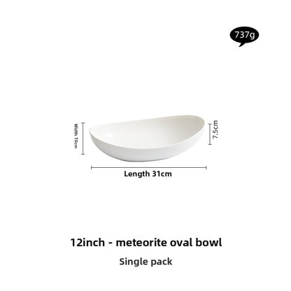 Oval Ceramic Serving Bowl