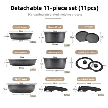 Detachable Ceramic Non-Stick Cookware Set