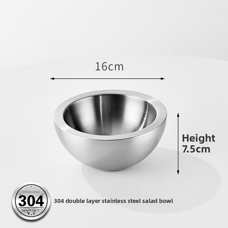 Stainless steel salad bowl