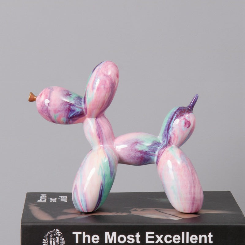 Nordic Style Artistic Resin Dog Figurine Home Decor