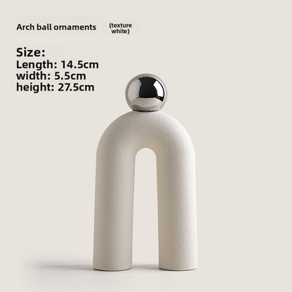 Modern Abstract Arch Ball Decor