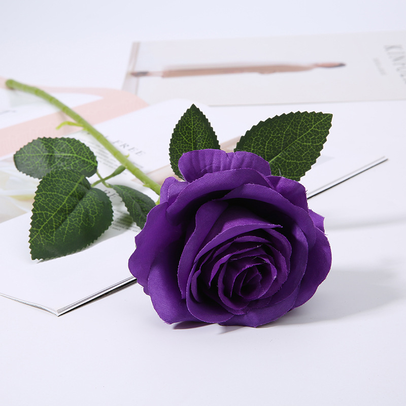 Flannel Rose Faux Flower Decor