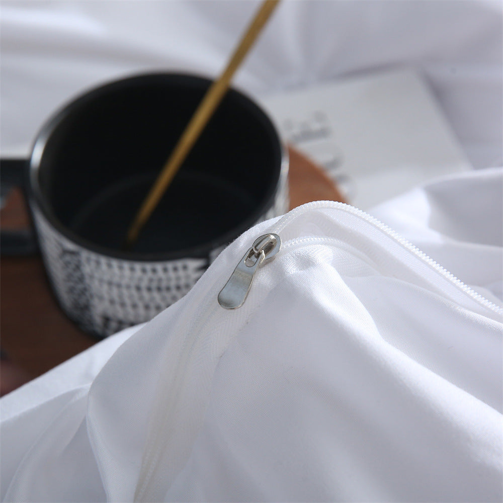 Embroidered Bedding Set Quilt Cover Pillowcase