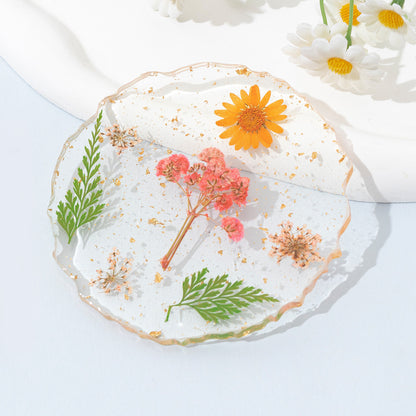 Resin Flower Coaster Heat Insulation Table Decor