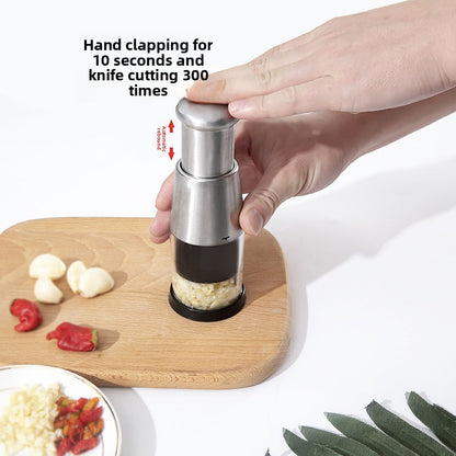 304 Stainless Steel Manual Garlic Press Chopper for Kitchen