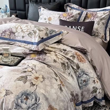 Premium Cotton Printed Four-Piece Bedding Set