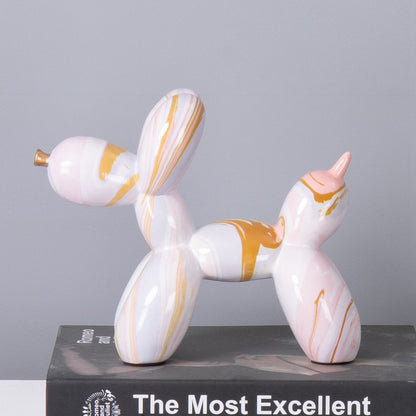 Nordic Style Artistic Resin Dog Figurine Home Decor