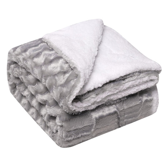 Double-Layer Faux Fur Plush Blanket