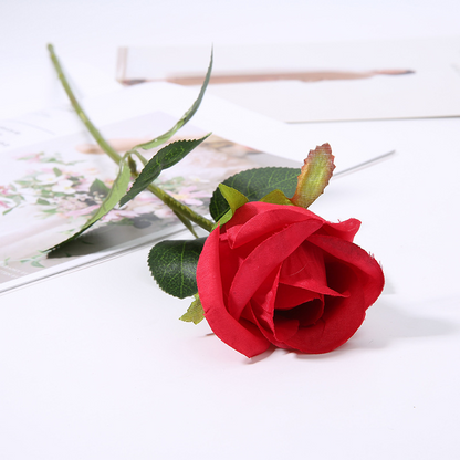 Flannel Rose Faux Flower Decor