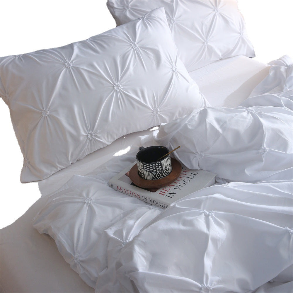 Embroidered Bedding Set Quilt Cover Pillowcase