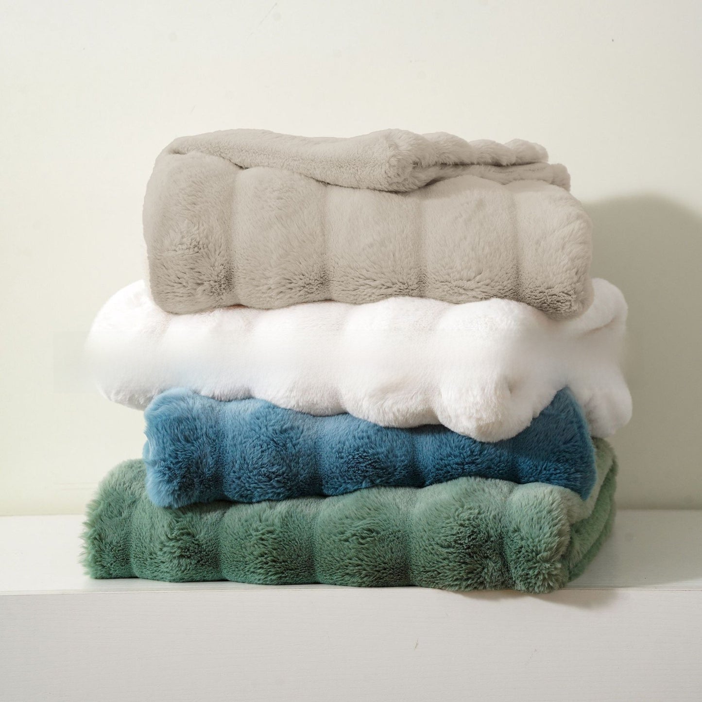 Luxury Rabbit Fur Plush Blanket