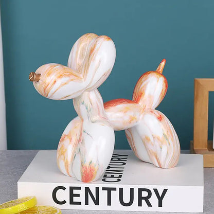 Nordic Style Artistic Resin Dog Figurine Home Decor