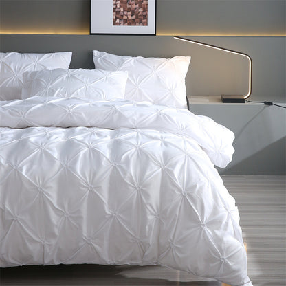 Embroidered Bedding Set Quilt Cover Pillowcase