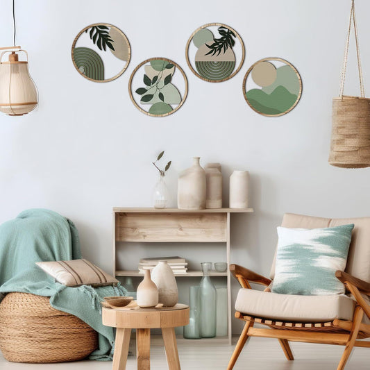 Bohemian Wooden Wall Hanging Decor Set