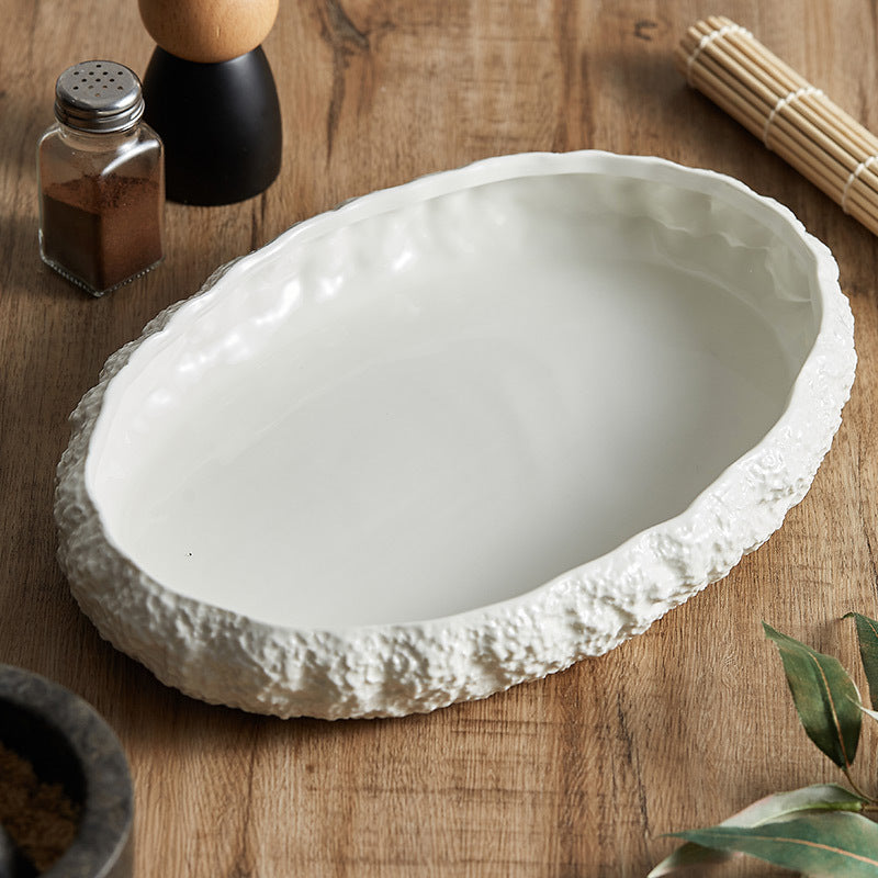 Rock Pattern Porcelain Soup Plates