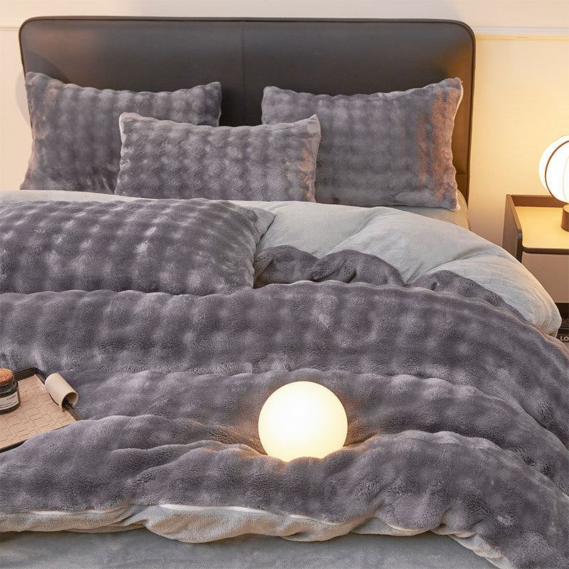 Flannel Fleece-Lined Bedding Set