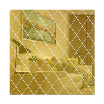 Diamond Pattern Acrylic Wall Mirror Decorative Set