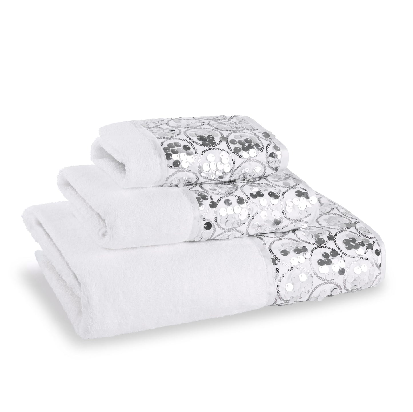Zahari Home Sinatra 3 Piece Bathroom Towel Set Bath Towel Hand Towel Wash Cloth Absorbent White