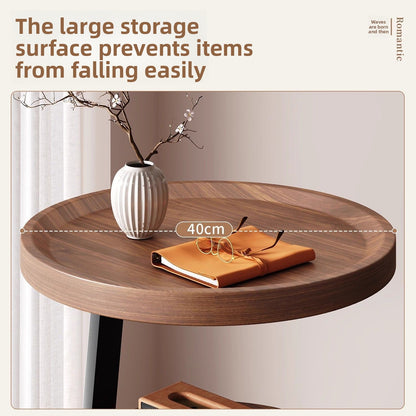 Round Multifunctional Side Table with Medieval Design