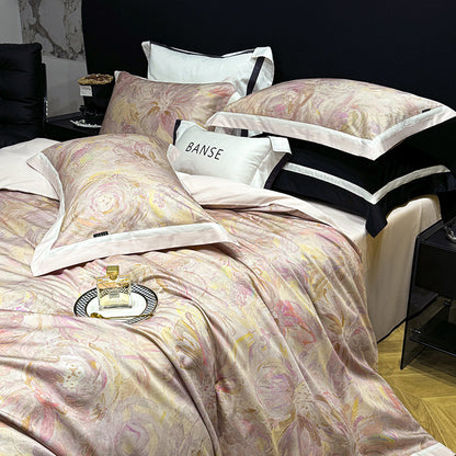 Premium Cotton Printed Four-Piece Bedding Set