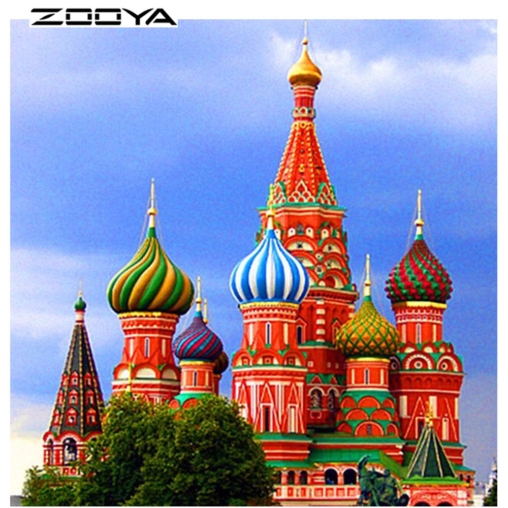 Red Palace Diamond Painting Wall Decor