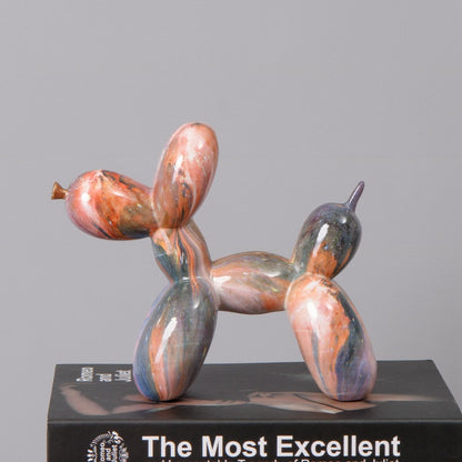 Nordic Style Artistic Resin Dog Figurine Home Decor