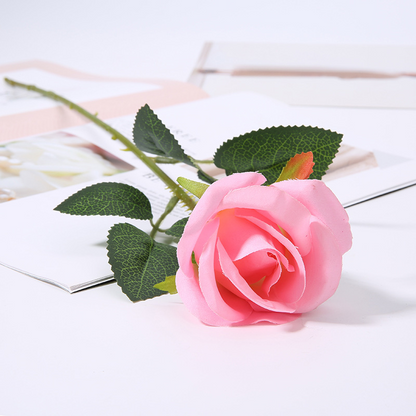 Flannel Rose Faux Flower Decor